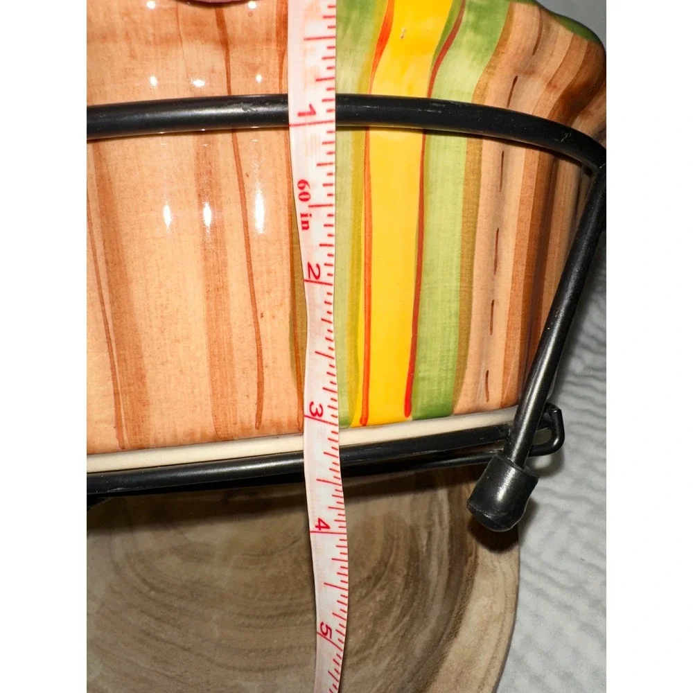 Temptations by Tara Presentable Ovenware Serving Dish with Metal Stand‎